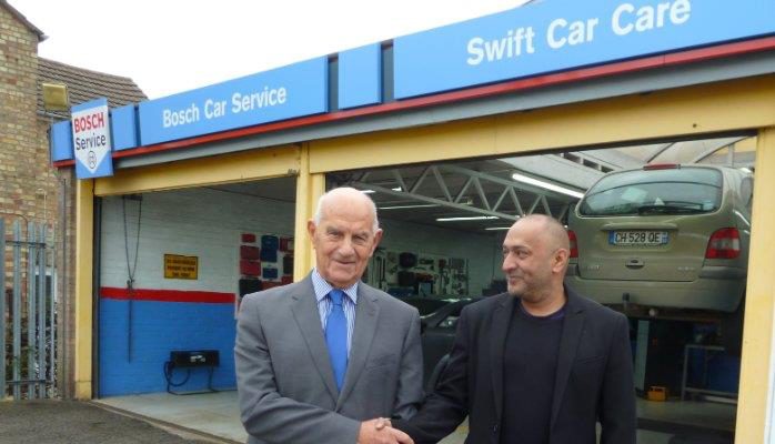 Charles Swift OBE (Lab) pictured with Mo Datoo at St Paul’s Road